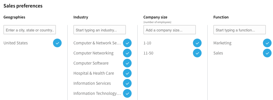 LinkedIn Sales Navigator Settings